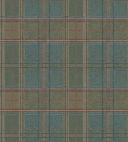 Shetland Plaid Wallpaper by Mulberry Home Teal Shetland Plaid Wallpaper by Mulberry Home Teal