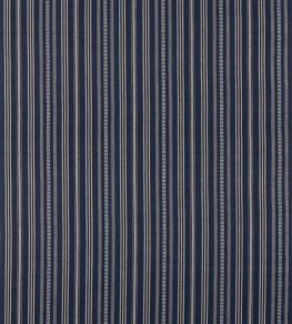 Signal Stripe Fabric by Mulberry Home Indigo Signal Stripe Fabric by Mulberry Home Indigo