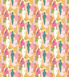 Silhouette Wallpaper by Ohpopsi Emerald & Peach Silhouette Wallpaper by Ohpopsi Emerald & Peach