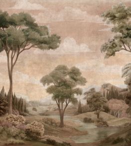 Silk Route Mural by Coordonne Peach