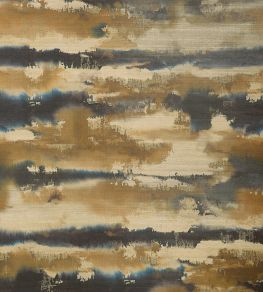 Silver Lining Wallpaper by Thibaut Indigo and Gold Silver Lining Wallpaper by Thibaut Indigo and Gold