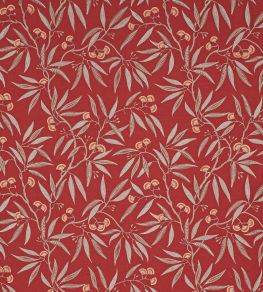 Silverwood Fabric by Jane Churchill Red Silverwood Fabric by Jane Churchill Red