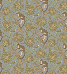 Simia Wallpaper by Josephine Munsey Blue and Olive Simia Wallpaper by Josephine Munsey Blue and Olive