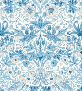 Simply Strawberry Thief Wallpaper by Morris & Co Woad Simply Strawberry Thief Wallpaper by Morris & Co Woad