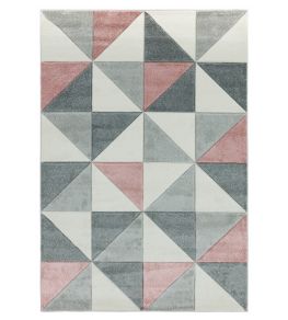 Sketch Cubic Rug by Asiatic Pink