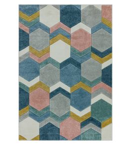 Sketch Hexagon Rug by Asiatic Multi Sketch Hexagon Rug by Asiatic Multi