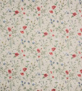 Snowshill Meadow Fabric by Nina Campbell Poppy/Blue