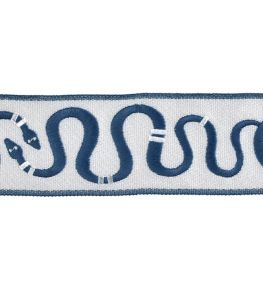 Sofia Embroidered Braid 57mm Trimming by Houles Acqua Sofia Embroidered Braid 57mm Trimming by Houles Acqua
