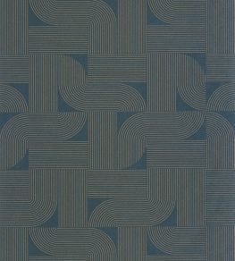 Softness Wallpaper by Caselio Bleu Cuivre