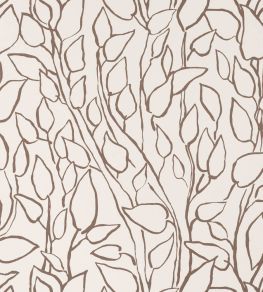 Solandra Vine Wallpaper by Schumacher Brown Solandra Vine Wallpaper by Schumacher Brown