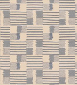 Somerset Check Fabric by Mulberry Home Blue