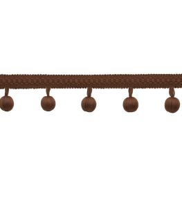 Sophie Beaded Fringe Trimming by Samuel & Sons Walnut Sophie Beaded Fringe Trimming by Samuel & Sons Walnut
