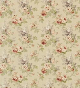 Sorilla Linen Fabric by Sanderson Biscuit/Claret