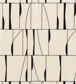 Souffle de Vitrail Fabric by Camengo Black & White Souffle de Vitrail Fabric by Camengo Black & White