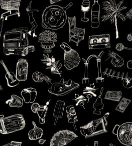 Souvenirs Wallpaper by Tres Tintas Black Souvenirs Wallpaper by Tres Tintas Black