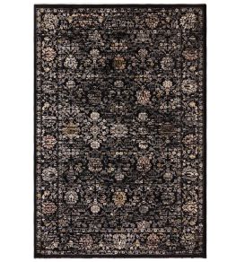 Sovereign Vintage Floral Rug by Asiatic Black 01