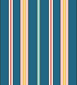 Sporty Stripes Wallpaper by Ottoline Blue Sporty Stripes Wallpaper by Ottoline Blue