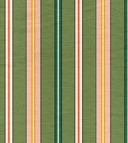Sporty Stripes Fabric by Ottoline Green Sporty Stripes Fabric by Ottoline Green