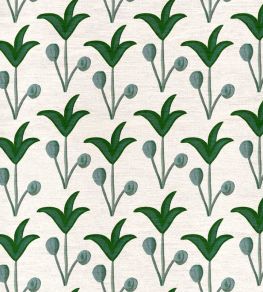 Spring Rhythm Linen Fabric by Ottoline Green Spring Rhythm Linen Fabric by Ottoline Green