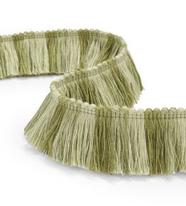 Spritz Ombre Brush Fringe Trim by James Hare Green Spritz Ombre Brush Fringe Trim by James Hare Green