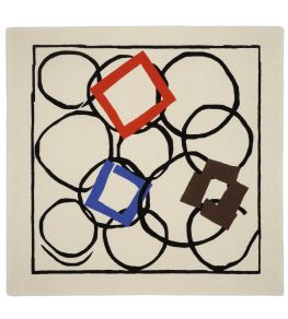 Squares in Orbit by Sandra Blow Rug by CF Editions 1 Squares in Orbit by Sandra Blow Rug by CF Editions 1