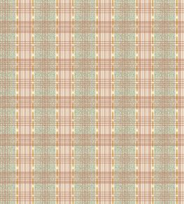 Squiggle Check Fabric by George & Minnie Coral Squiggle Check Fabric by George & Minnie Coral