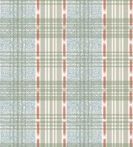 Squiggle Check Wallpaper by George & Minnie Forest/Aqua Squiggle Check Wallpaper by George & Minnie Forest/Aqua