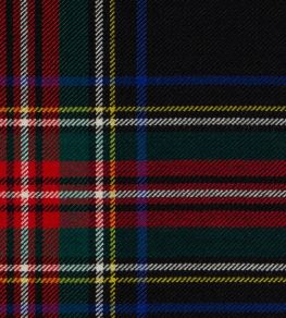 Stewart Black Mod Fabric by The Isle Mill Black Stewart Black Mod Fabric by The Isle Mill Black