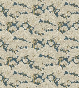 Stockend Woods Fabric by Josephine Munsey Navy and Ochre Stockend Woods Fabric by Josephine Munsey Navy and Ochre