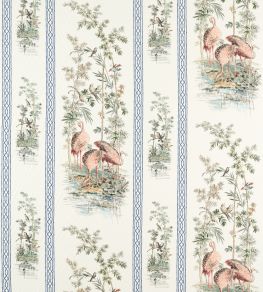Storks & Thrushes Fabric by Zoffany Tuscan Pink / Cobalt Storks & Thrushes Fabric by Zoffany Tuscan Pink / Cobalt