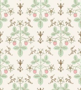Strawberry Wallpaper by Cole & Son Blush & Mint on Pastel Strawberry Wallpaper by Cole & Son Blush & Mint on Pastel