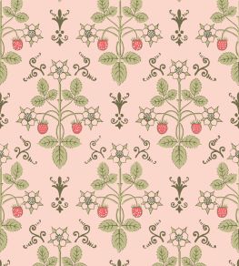 Strawberry Wallpaper by Cole & Son Chelsea Pink Strawberry Wallpaper by Cole & Son Chelsea Pink
