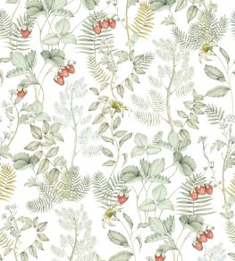 Strawberry Field Wallpaper by Casadeco Vert D'eau Strawberry Field Wallpaper by Casadeco Vert D'eau