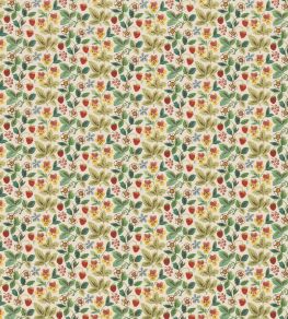 Strawberry Tea Fabric by George & Minnie Emerald Strawberry Tea Fabric by George & Minnie Emerald