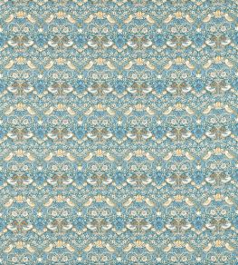 Strawberry Thief Fabric by Clarke & Clarke Denim/Spice