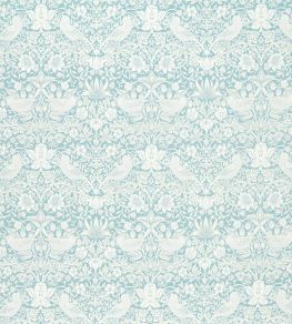 Strawberry Thief Jacquard Fabric by Clarke & Clarke Mineral Strawberry Thief Jacquard Fabric by Clarke & Clarke Mineral
