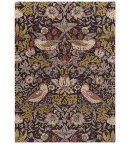 Strawberry Thief Rug by Morris & Co Grape Strawberry Thief Rug by Morris & Co Grape