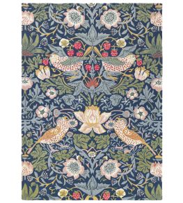 Strawberry Thief Rug by Morris & Co Indigo Strawberry Thief Rug by Morris & Co Indigo
