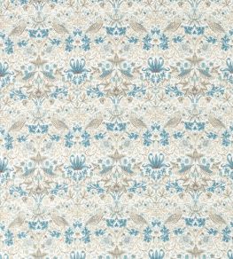 Strawberry Thief Fabric by Morris & Co Slate / Vellum Strawberry Thief Fabric by Morris & Co Slate / Vellum