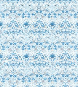 Strawberry Thief Fabric by Morris & Co Woad Strawberry Thief Fabric by Morris & Co Woad