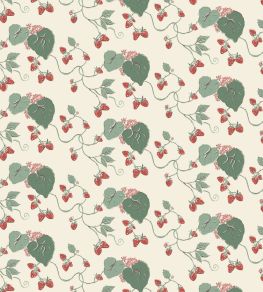 Strawberry Vine Fabric by Madeaux 01 Cream