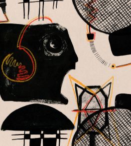 Studio Sketch Wallpaper by MINDTHEGAP Black Studio Sketch Wallpaper by MINDTHEGAP Black