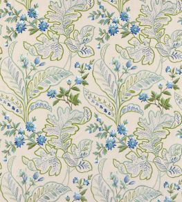 Sudbury Fabric by Nina Campbell Blue/Green Sudbury Fabric by Nina Campbell Blue/Green