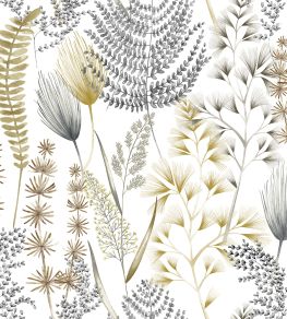 Summer Ferns Wallpaper by Ohpopsi Grey Mustard Summer Ferns Wallpaper by Ohpopsi Grey Mustard