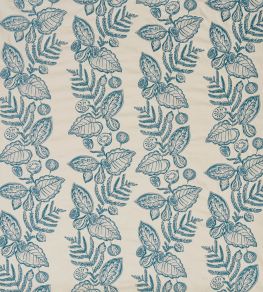 Summer Fruits Fabric by Prestigious Textiles Indigo Summer Fruits Fabric by Prestigious Textiles Indigo