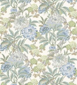 Summer Peony Wallpaper by GP & J Baker Aqua Summer Peony Wallpaper by GP & J Baker Aqua