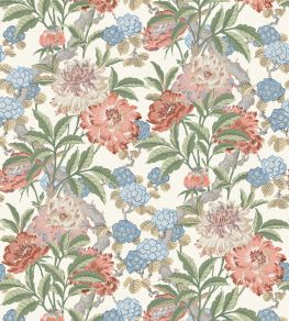 Summer Peony Wallpaper by GP & J Baker Red/Green