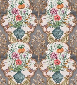 Sundara Wallpaper by Osborne & Little Charcoal/Chestnut