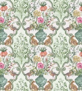 Sundara Fabric by Osborne & Little Sage/Pink Sundara Fabric by Osborne & Little Sage/Pink