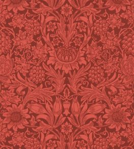 Sunflower Wallpaper by Morris & Co Chocolate/Red Sunflower Wallpaper by Morris & Co Chocolate/Red
